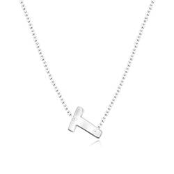 Silver Initial Letter Necklace T SPE-5560